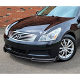 2007-2009 Infiniti G35 G37 4DR GT-Style Painted Black 3-Piece Front Bumper Body Spoiler Splitter Lip Kit