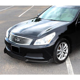 2007-2009 Infiniti G35 G37 4DR GT-Style Carbon Look 3-Piece Front Bumper Body Spoiler Splitter Lip Kit