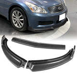 2007-2009 Infiniti G35 G37 4DR GT-Style Carbon Look 3-Piece Front Bumper Body Spoiler Splitter Lip Kit
