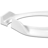 2007-2009 Infiniti G35 G37 4DR GT-Style Painted White 3-Piece Front Bumper Body Spoiler Splitter Lip Kit with Metal Emblems Set