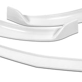 2007-2009 Infiniti G35 G37 4DR GT-Style Painted White 3-Piece Front Bumper Body Spoiler Splitter Lip Kit with Metal Emblems Set