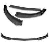 2007-2009 Infiniti G35 G37 4DR GT-Style Unpainted Matte Black 3-Piece Front Bumper Body Spoiler Splitter Lip Kit