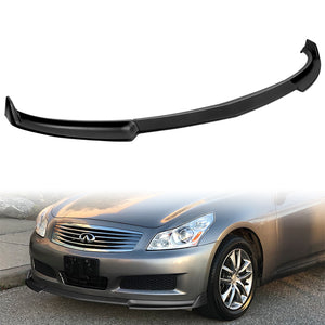 2007-2009 Infiniti G35 G37 4DR GT-Style Unpainted Matte Black 3-Piece Front Bumper Body Spoiler Splitter Lip Kit