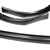 2009-2015 Mitsubishi Lancer GT GTS RA-Style Carbon Look 3-Piece Front Bumper Body Spoiler Splitter Lip Kit with free Emblem