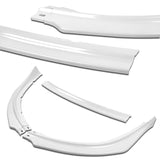 2009-2015 Mitsubishi Lancer GT GTS RA-Style Painted White 3-Piece Front Bumper Body Spoiler Splitter Lip Kit with free Emblem