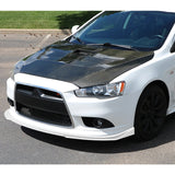 2009-2015 Mitsubishi Lancer GT GTS RA-Style Painted White 3-Piece Front Bumper Body Spoiler Splitter Lip Kit with free Emblem
