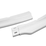 2009-2015 Mitsubishi Lancer GT GTS RA-Style Painted White 3-Piece Front Bumper Body Spoiler Splitter Lip Kit with free Emblem