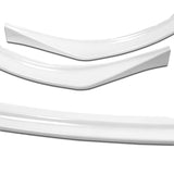 2009-2015 Mitsubishi Lancer GT GTS RA-Style Painted White 3-Piece Front Bumper Body Spoiler Splitter Lip Kit with free Emblem