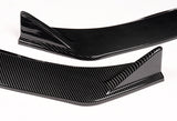 2019-2021 Mazda 6 Atenza Carbon Look 3-Piece Front Bumper Body Spoiler Splitter Lip Kit with Carbon Fiber Emblem