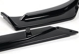 2019-2021 Chevrolet Malibu Painted Black 3-Piece Front Bumper Body Spoiler Splitter Lip Kit with Vinyl Decal