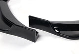 2019-2021 Chevrolet Malibu Painted Black 3-Piece Front Bumper Body Spoiler Splitter Lip Kit with Vinyl Decal