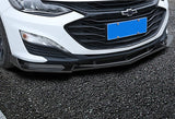 2019-2021 Chevrolet Malibu Carbon Style 3-Piece Front Bumper Body Spoiler Splitter Lip Kit