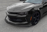 2016-2018 Chevy Camaro ZL1 Style Painted Black 3-Piece Front Bumper Body Spoiler Splitter Lip Kit with Vinyl Decal