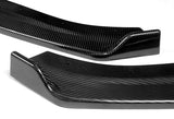 2016-2018 Chevy Camaro Real Carbon Fiber ZL1 Style 3-Piece Front Bumper Body Spoiler Splitter Lip Kit