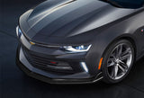 2016-2018 Chevy Camaro Real Carbon Fiber ZL1 Style 3-Piece Front Bumper Body Spoiler Splitter Lip Kit with Vinyl Decal