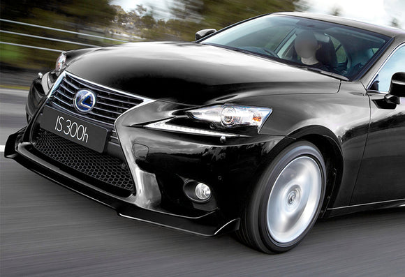 2014-2016 Lexus IS Base Painted Black Front Bumper Body Kit Spoiler Lip 3PCS