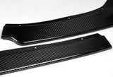 2014-2016 Lexus IS Base Real Carbon Fiber Front Bumper Body Kit Spoiler Lip 3PCS with Screw Bolt Cap Covers