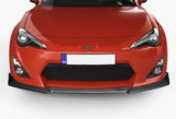 2013-2016 Scion FR-S/Toyota 86 CS-Style Carbon Look 3-Piece Front Bumper Body Spoiler Splitter Lip Kit with License Plate Frame