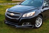 2013-2018 Chevrolet Malibu Painted Black 3-Piece Front Bumper Body Spoiler Splitter Lip Kit with Vinyl Decal