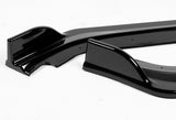 2017-2022 Infiniti Q60 Coupe Painted Black V-Style 3-Piece Front Bumper Body Spoiler Splitter Lip Kit with Metal Badge Emblems Set
