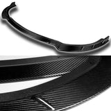 2015-2023 Dodge Charger Real Carbon Fiber 3-Piece Front Bumper Body Spoiler Splitter Lip Kit with Metal Emblem Set