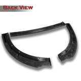 2015-2023 Dodge Charger Real Carbon Fiber 3-Piece Front Bumper Body Spoiler Splitter Lip Kit with Metal Emblem Set