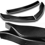 2006-2009 Nissan 350Z GT-Style Real Carbon Fiber 3-Piece Front Bumper Body Spoiler Splitter Lip Kit with Emblem Set