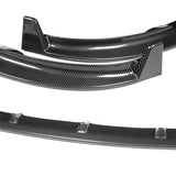 2020 - 2025 Tesla Model Y STP-Style Carbon Look 3pcs Front Bumper Body Spoiler Splitter Lip Kit with 4 pcs Bolt Caps