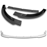 2020 - 2025 Tesla Model Y Painted White 3-Piece Front Bumper Body Spoiler Splitter Lip Kit