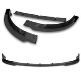 2020 - 2025 Tesla Model Y STP-Style Unpainted Black 3pcs Front Bumper Body Spoiler Splitter Lip Kit with 4 pcs Bolt Caps