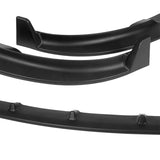 2020 - 2025 Tesla Model Y STP-Style Unpainted Black 3pcs Front Bumper Body Spoiler Splitter Lip Kit with 4 pcs Bolt Caps