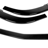 2011-2014 Mercedes C-Class W204 Sport Painted Black 3-Piece Front Bumper Body Spoiler Splitter Lip Kit