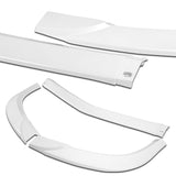 2011-2014 Mercedes C-Class W204 Sport Painted White 3-Piece Front Bumper Body Spoiler Splitter Lip Kit with Leather Keychain