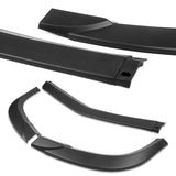 2011-2014 Mercedes C-Class W204 Sport Unpainted Matte Black 3-Piece Front Bumper Body Spoiler Splitter Lip Kit