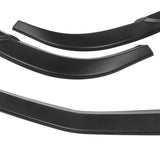 2011-2014 Mercedes C-Class W204 Sport Unpainted Matte Black 3-Piece Front Bumper Body Spoiler Splitter Lip Kit