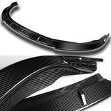 2015-2017 Toyota Camry Real Carbon Fiber 3-Piece Front Bumper Body Spoiler Splitter Lip Kit