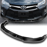 2015-2017 Toyota Camry Real Carbon Fiber 3-Piece Front Bumper Body Spoiler Splitter Lip Kit with Free Keychain