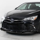 2015-2017 Toyota Camry Real Carbon Fiber 3-Piece Front Bumper Body Spoiler Splitter Lip Kit