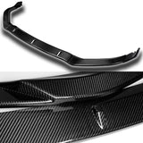 2016-2018 Nissan Maxima GT-Style Real Carbon Fiber 3-Piece Front Bumper Body Spoiler Splitter Lip Kit with Emblems