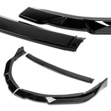 2013-2015 Lexus ES350 ES300h Painted Black 3-Piece Front Bumper Body Spoiler Splitter Lip Kit