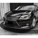2013-2015 Lexus ES350 ES300h Painted Black 3-Piece Front Bumper Body Spoiler Splitter Lip Kit