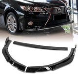 2013-2015 Lexus ES350 ES300h Painted Black 3-Piece Front Bumper Body Spoiler Splitter Lip Kit