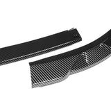 2013-2015 Lexus ES350 ES300h Carbon Style 3-Piece Front Bumper Body Spoiler Splitter Lip Kit with Plate Caps
