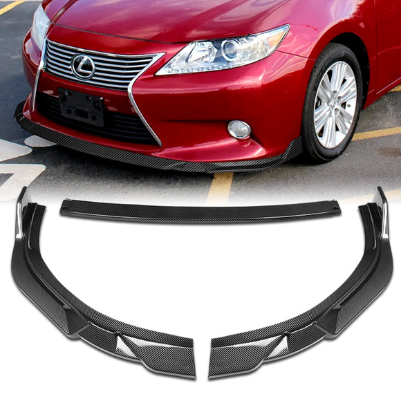Spec-D Matte Black 3PC Front Bumper Lip Splitter Kit Lexus ES350 | ES300h 2013-2015 | LPF-ES30013BK-PQ Spec-D Matte Black 3PC Front Bumper Lip Splitter Kit Lexus ES350 | ES300h 2013-2015 | LPF-ES30013BK-PQ