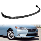 2013-2015 Lexus ES350 ES300h Unpainted Matte Black 3-Piece Front Bumper Body Spoiler Splitter Lip Kit with Plate Caps