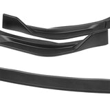 2013-2015 Lexus ES350 ES300h Unpainted Matte Black 3-Piece Front Bumper Body Spoiler Splitter Lip Kit with Plate Caps