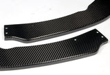 2018-2020 Toyota Camry Real Carbon Fiber 3-Piece Front Bumper Body Spoiler Splitter Lip Kit with Free Keychain