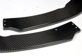 2018-2020 Toyota Camry Real Carbon Fiber 3-Piece Front Bumper Body Spoiler Splitter Lip Kit