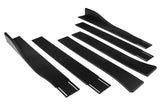 Universal 59" x 4" Black Side Skirt Extension Rocker Splitters Diffuser Lip 6pcs
