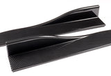 Universal 86" x 4" Carbon Look Side Skirt Extension Rocker Splitters Diffuser Lip 6pcs with Subaru Carbon Fiber Windshield Banner